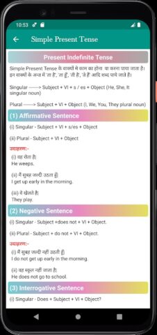 Tense In Hindi для Android — скриншот 4