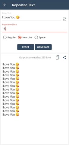 Text Repeater для Android — скриншот 2