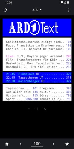 TextTV для Android — скриншот 3