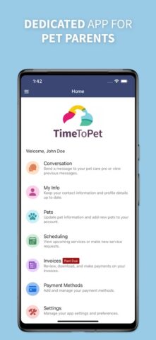 Time To Pet — Pet Care App для Android — скриншот 1