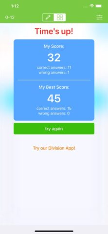 Times Tables — Flash Quiz для iOS — скриншот 4