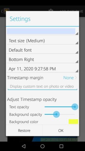 Timestamp Photo and Video для Android — скриншот 5