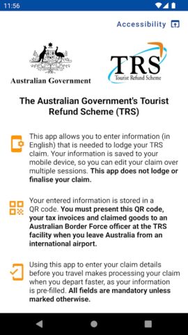 Tourist Refund Scheme для Android — скриншот 1