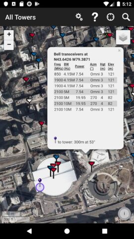 TowerLocator Canada для Android — скриншот 4