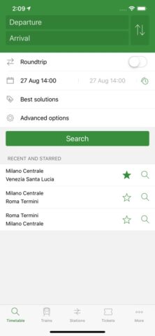 Train Timetables in Italy для iOS — скриншот 1