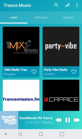 Trance music radios online для Android — скриншот 1