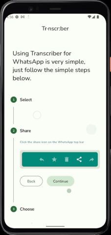 Transcriber for WhatsApp для Android — скриншот 3