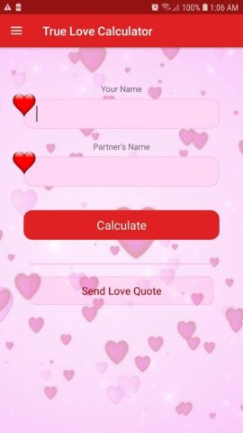 True Love Calculator для Android — скриншот 1
