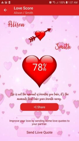 True Love Calculator для Android — скриншот 4