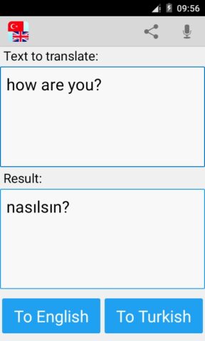 Турецкий Английский переводчик для Android — скриншот 1