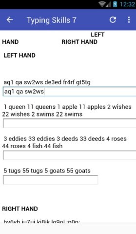 навыки набора текста для Android — скриншот 4