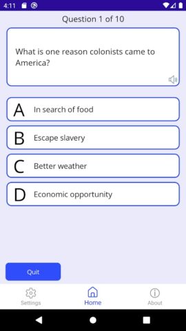 US Citizenship Test 2025 Plus для Android — скриншот 2