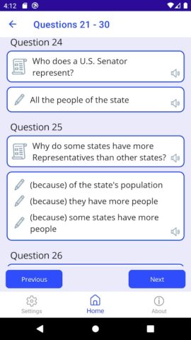 US Citizenship Test 2025 Plus для Android — скриншот 4