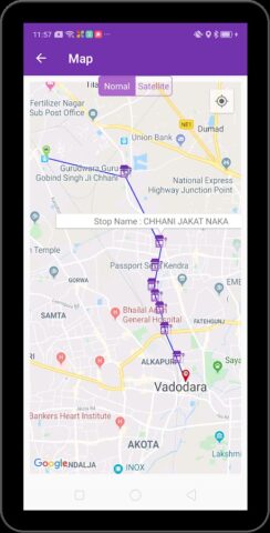 Vadodara Smart City Bus для Android — скриншот 5