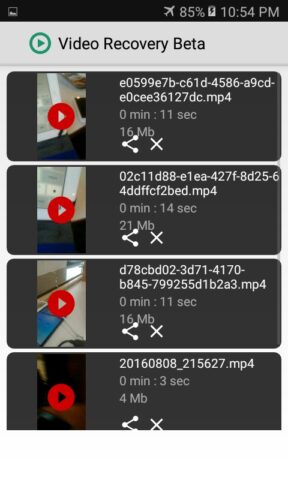 Восстановление видео для Android — скриншот 2