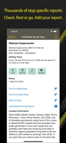 Walmart Overnight Parking для iOS — скриншот 2