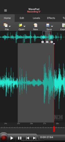 WavePad Music and Audio Editor для iOS — скриншот 1