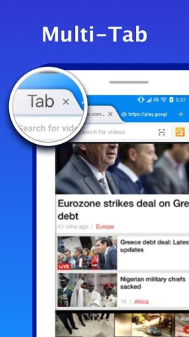 Web Browser для Android — скриншот 1