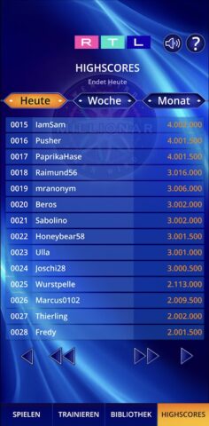 Wer wird Millionär? Training для Android — скриншот 4