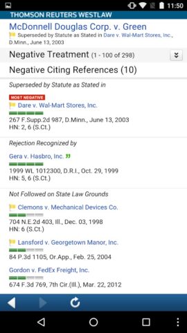Westlaw Thomson Reuters для Android — скриншот 3