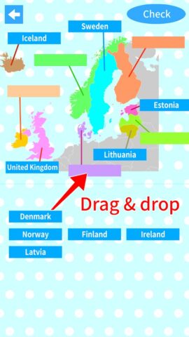 World Countries Map Quiz для Android — скриншот 1