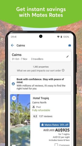 Wotif Hotels & Flights для Android — скриншот 2