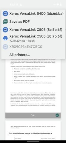 Xerox Print Service Plugin — скриншот 1
