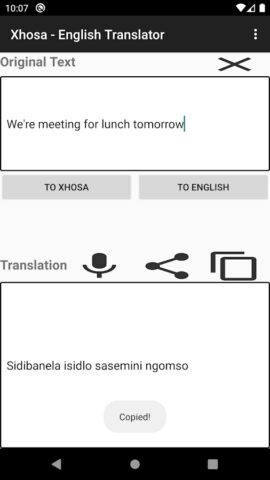 Xhosa — English Translator для Android — скриншот 2