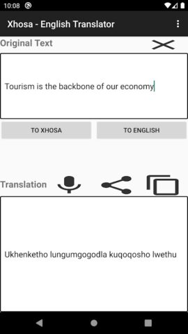 Xhosa — English Translator для Android — скриншот 4