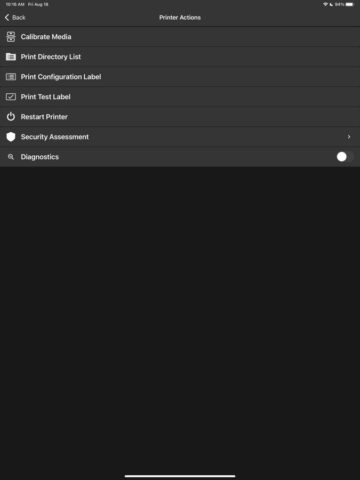 Zebra Printer Setup Utility для iOS — скриншот 3