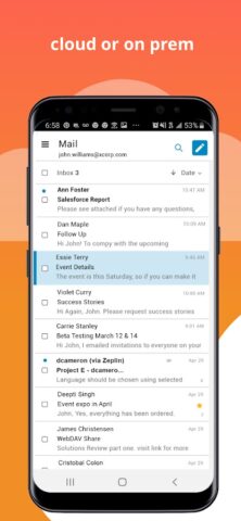 Zimbra: Email Collaboration Pr для Android — скриншот 2