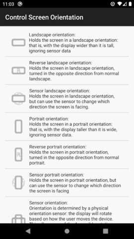 control screen rotation — скриншот 2