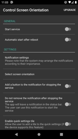 control screen rotation — скриншот 5