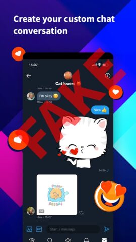 iFake: Fake Chat Messages для Android — скриншот 1