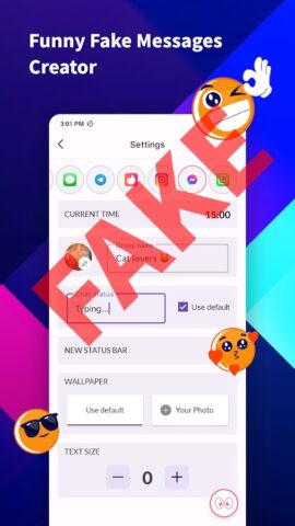 iFake: Fake Chat Messages для Android — скриншот 2