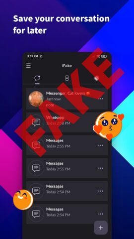 iFake: Fake Chat Messages для Android — скриншот 3