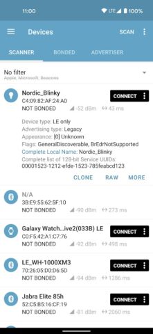 nRF Connect for Mobile для Android — скриншот 2