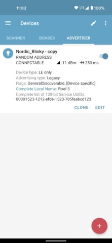 nRF Connect for Mobile для Android — скриншот 4