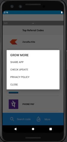 referral code app для Android — скриншот 5