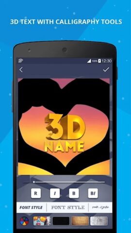 3D-имя на фото — 3D-текст для Android — скриншот 3