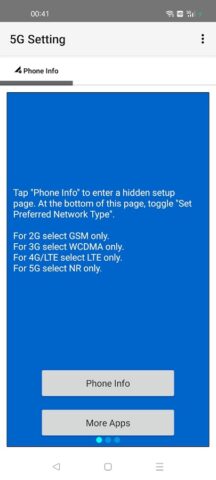 5G Setting для Android — скриншот 1
