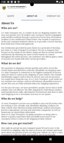 A1 Auto Transport Car Shipping для Android — скриншот 2