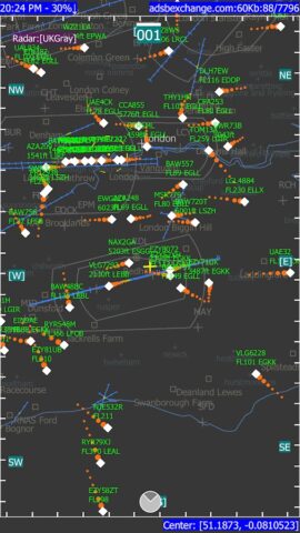 ADSB Flight Tracker для Android — скриншот 1