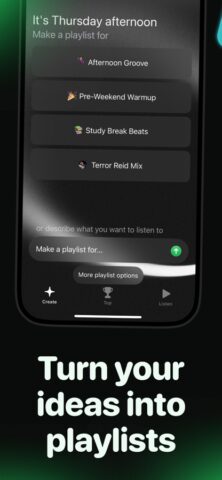 AI Playlist Maker: PlaylistAI для iOS — скриншот 2