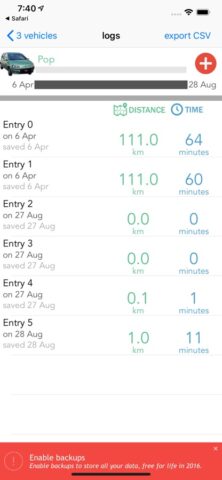 ATO Vehicle Logbook для iOS — скриншот 1