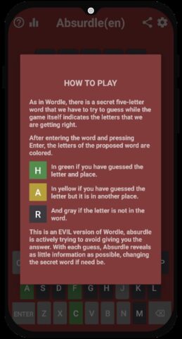 Absurdle для Android — скриншот 3