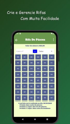 Rifa Fácil: criar rifa для Android — скриншот 1