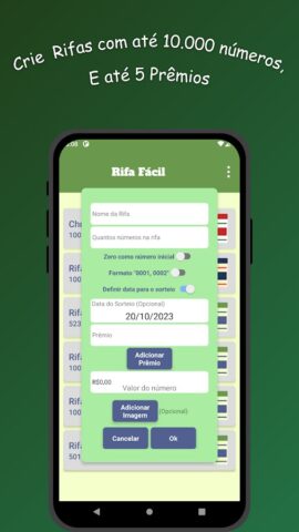 Rifa Fácil: criar rifa для Android — скриншот 2