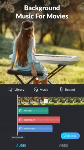 Add Music & Audio to Video для Android — скриншот 3