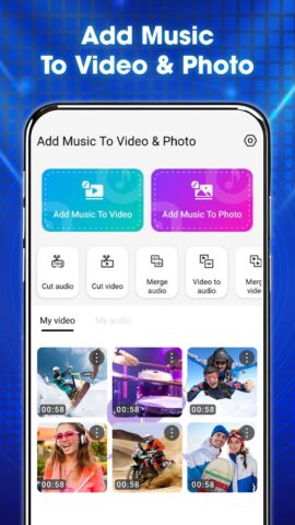 Add Music To Video & Photo для Android — скриншот 1